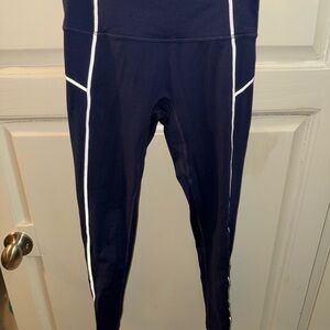 FP Movement by Free People Navy Leggings with White Accents